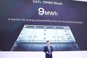 CATL lance TENER Stack, le premier système de stockage d'énergie au monde de 9 MWh à très grande capacité